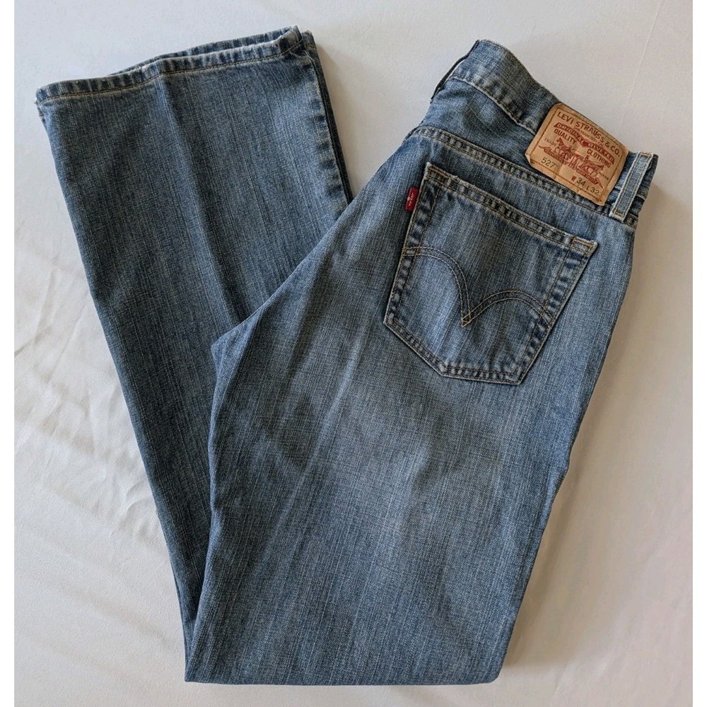 Levi's 527 Low Bootcut Jeans Mens 34x32 Medium Wash Blue Denim Y2K